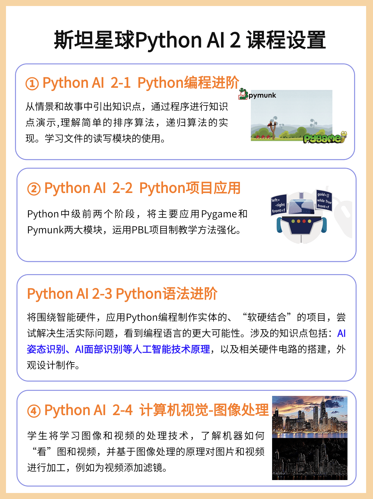 斯坦星球Python AI 2 课程学什么