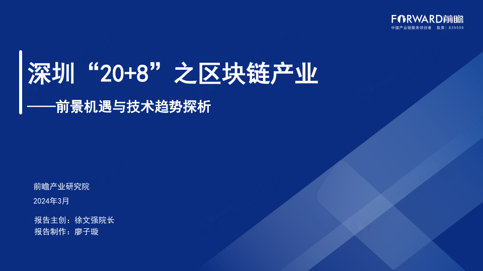 2024深圳20+8之区块链产业-前景机遇与技术趋势探析报告