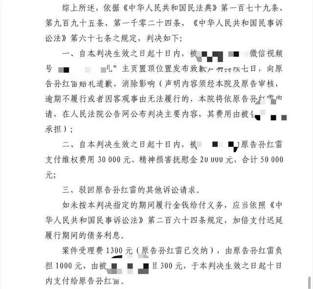 演员孙红雷胜诉！“网络大V造谣孙红雷案”相关细节披露