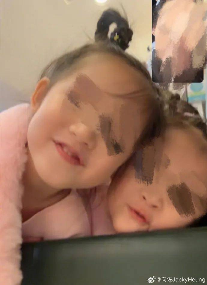 向佐发文感谢妻子郭碧婷，晒两孩子近照